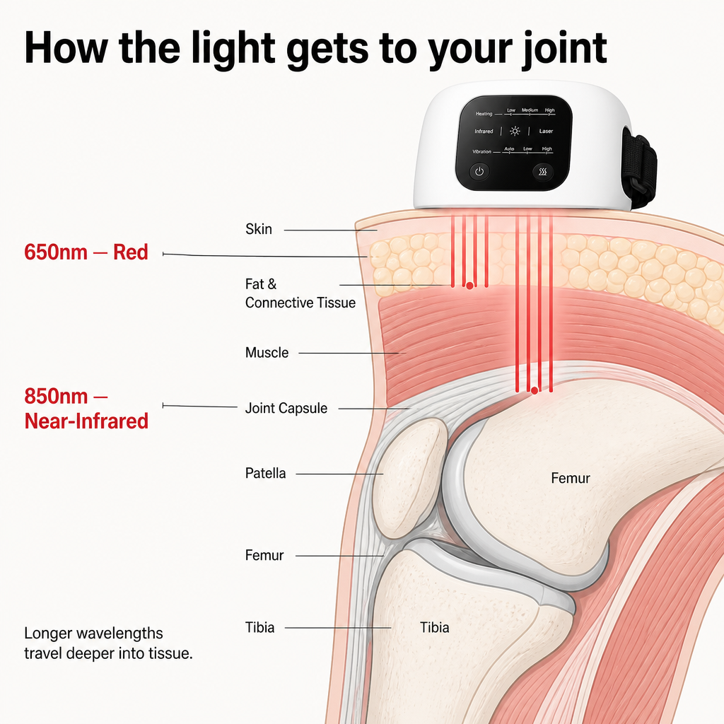 KneeVive Red Light Therapy Massager